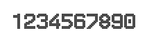 8×11数字点阵字体 ddN811AA1998