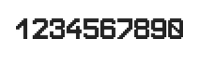8×11数字点阵字体 ddN811AB0001