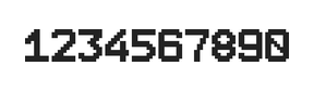 8×11数字点阵字体 ddN811AB0007
