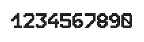 8×11数字点阵字体 ddN811AB0016