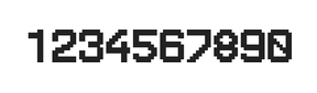 8×11数字点阵字体 ddN811AB0018