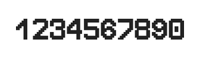 8×11数字点阵字体 ddN811AB0020