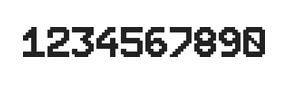 8×11数字点阵字体 ddN811AB0030