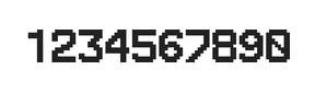 8×11数字点阵字体 ddN811AB0041