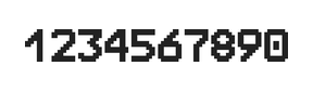 8×11数字点阵字体 ddN811AB0066