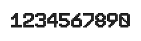 8×11数字点阵字体 ddN811AB0067