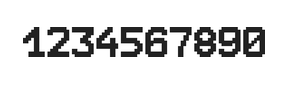 8×11数字点阵字体 ddN811AB0080