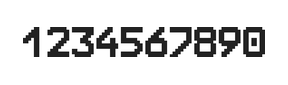 8×11数字点阵字体 ddN811AB0082