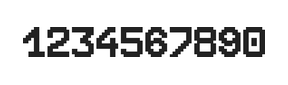 8×11数字点阵字体 ddN811AB0088