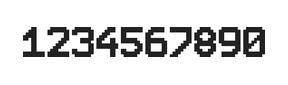 8×11数字点阵字体 ddN811AB0098