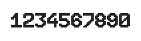 8×11数字点阵字体 ddN811AB0102