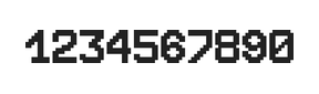 8×11数字点阵字体 ddN811AB0118
