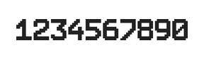 8×11数字点阵字体 ddN811AB0130