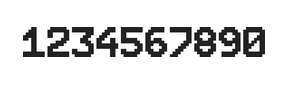 8×11数字点阵字体 ddN811AB0165