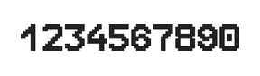 8×11数字点阵字体 ddN811AB0189
