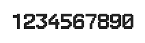 8×11数字点阵字体 ddN811AB0192