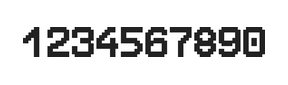 8×11数字点阵字体 ddN811AB0200