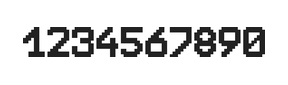 8×11数字点阵字体 ddN811AB0205