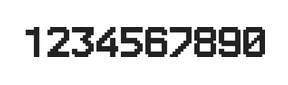 8×11数字点阵字体 ddN811AB0233