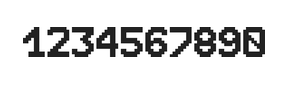8×11数字点阵字体 ddN811AB0240