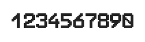 8×11数字点阵字体 ddN811AB0252