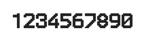 8×11数字点阵字体 ddN811AB0273