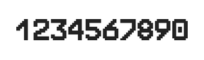 8×11数字点阵字体 ddN811AB0300