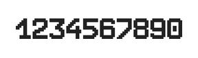 8×11数字点阵字体 ddN811AB0315