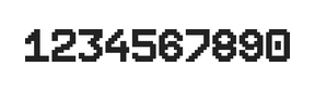 8×11数字点阵字体 ddN811AB0323
