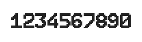 8×11数字点阵字体 ddN811AB0340