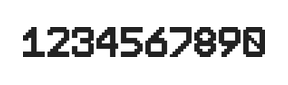 8×11数字点阵字体 ddN811AB0350