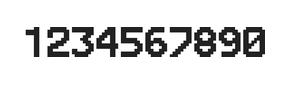 8×11数字点阵字体 ddN811AB0353