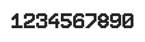 8×11数字点阵字体 ddN811AB0366