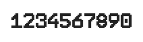 8×11数字点阵字体 ddN811AB0370