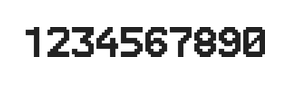 8×11数字点阵字体 ddN811AB0377