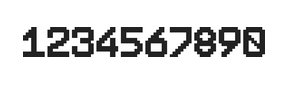 8×11数字点阵字体 ddN811AB0418