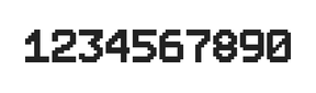 8×11数字点阵字体 ddN811AB0443