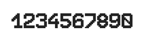 8×11数字点阵字体 ddN811AB0445