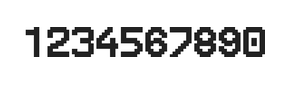 8×11数字点阵字体 ddN811AB0451