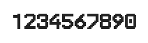 8×11数字点阵字体 ddN811AB0457
