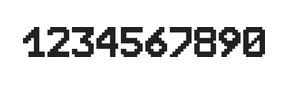 8×11数字点阵字体 ddN811AB0460