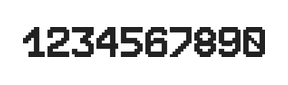 8×11数字点阵字体 ddN811AB0477