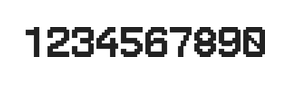 8×11数字点阵字体 ddN811AB0500