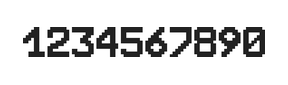 8×11数字点阵字体 ddN811AB0526