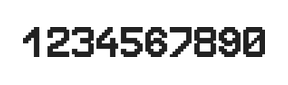 8×11数字点阵字体 ddN811AB0546