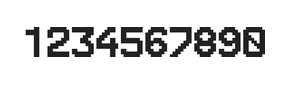 8×11数字点阵字体 ddN811AB0566