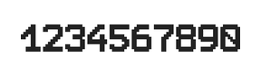 8×11数字点阵字体 ddN811AB0591