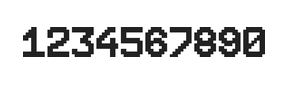 8×11数字点阵字体 ddN811AB0594