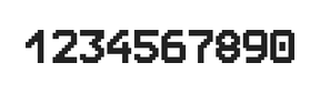 8×11数字点阵字体 ddN811AB0612