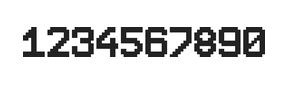 8×11数字点阵字体 ddN811AB0616